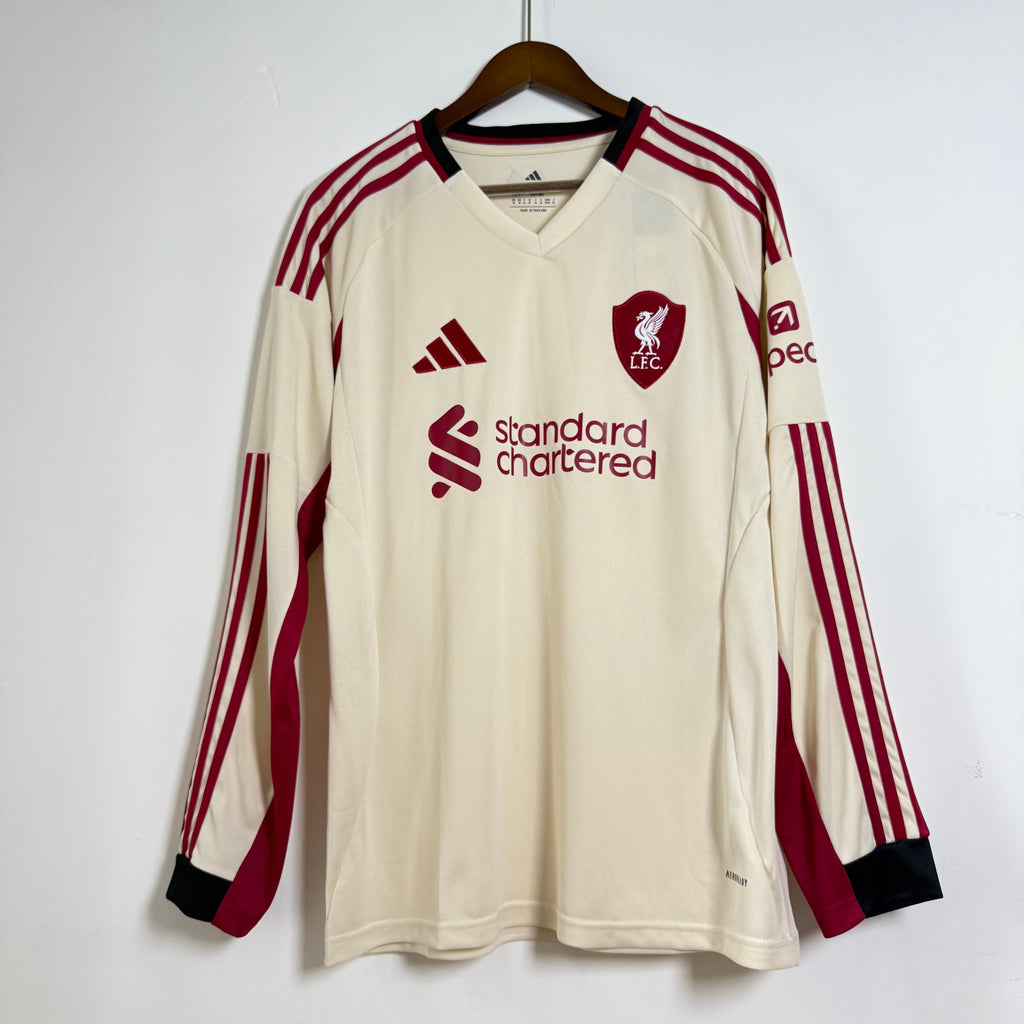 LIVERPOOL VISITANTE 25/26 VERSIÓN FAN MANGA LARGA