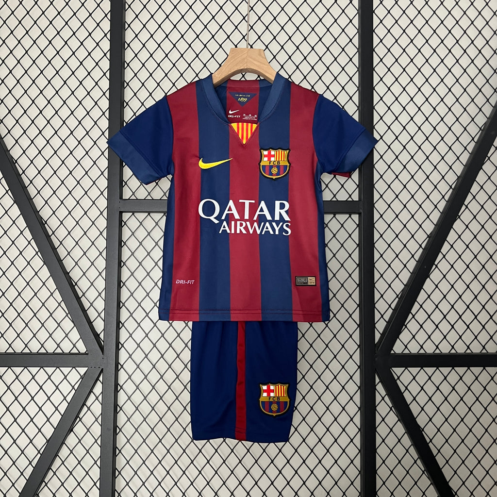 CONJUNTO DE NIÑO BARCELONA RETRO 2015 LOCAL